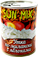 Утка по-милански с яблоками